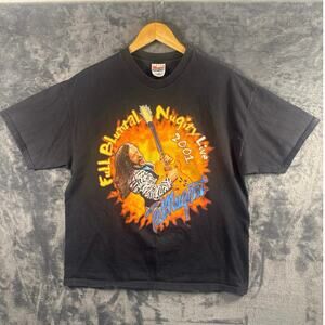 Band x Tee VTG Y2K 2001 Ted Nugent "Full Bluntal Nugity" tour t-shirt L/XL BLK